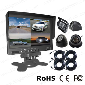 4CH Car Rear View System with Split Monitor