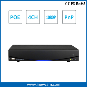 4CH 1080P Surveillance Security Video Recorder Poe NVR